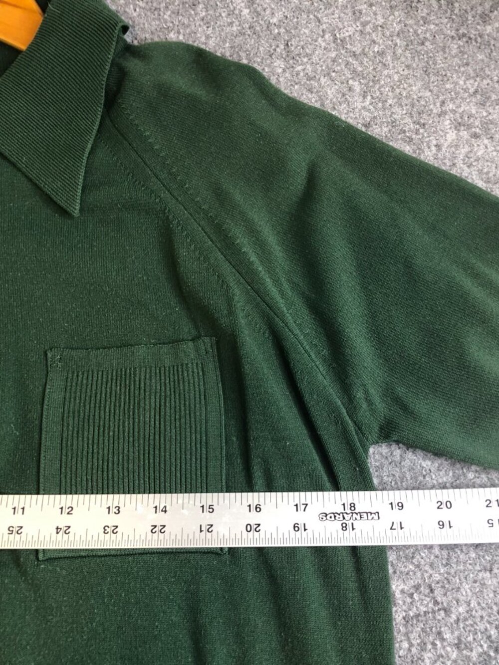 Vintage 1960s Glasgo Knit Polo Shirt Mens Medium Banlon Nylon Beatnik Atomic Mod - Picture 7 of 10